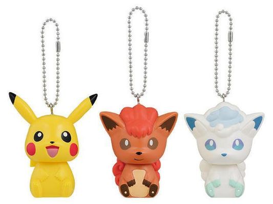 POKÉMON SUN & MOON KEY CHAIN PIKACHU ･ VULPIX ･ VULPIX (DALAM BENTUK ALOLAN)
