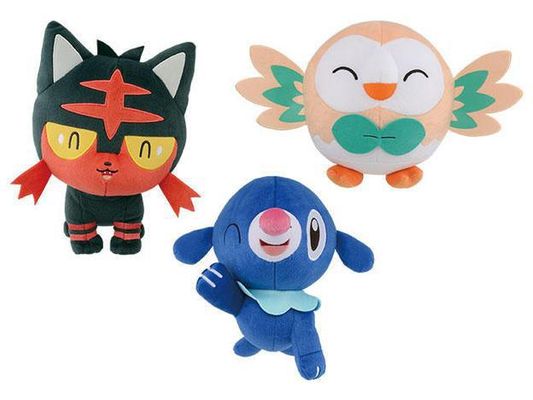 POKÉMON SUN & MOON BIG ROUND PLUSH LITTEN ･ POPPLIO ･ ROWLET