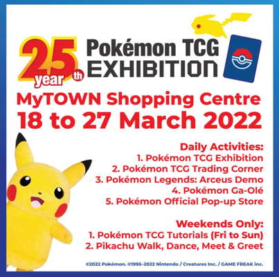 Pokémon TCG 25th Year Exhibition at MY TOWN Shopping Center